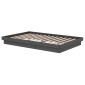 vidaXL Πλαίσιο Κρεβατιού Γκρι 120x190 εκ. Μασίφ Ξύλο Small Double