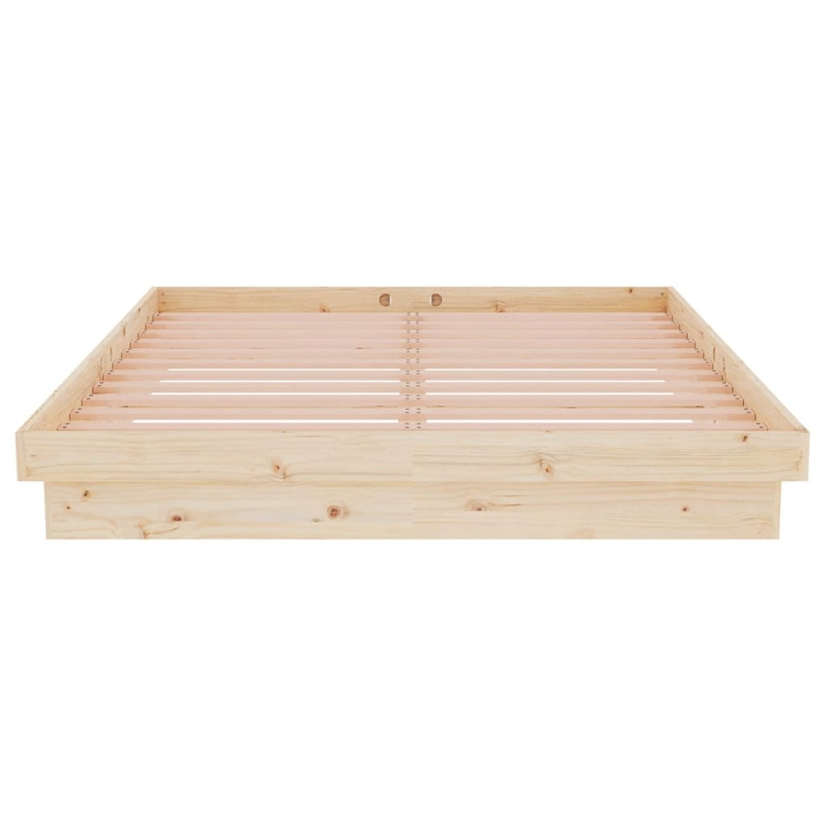 vidaXL Πλαίσιο Κρεβατιού 135 x 190 εκ. από Μασίφ Ξύλο Double