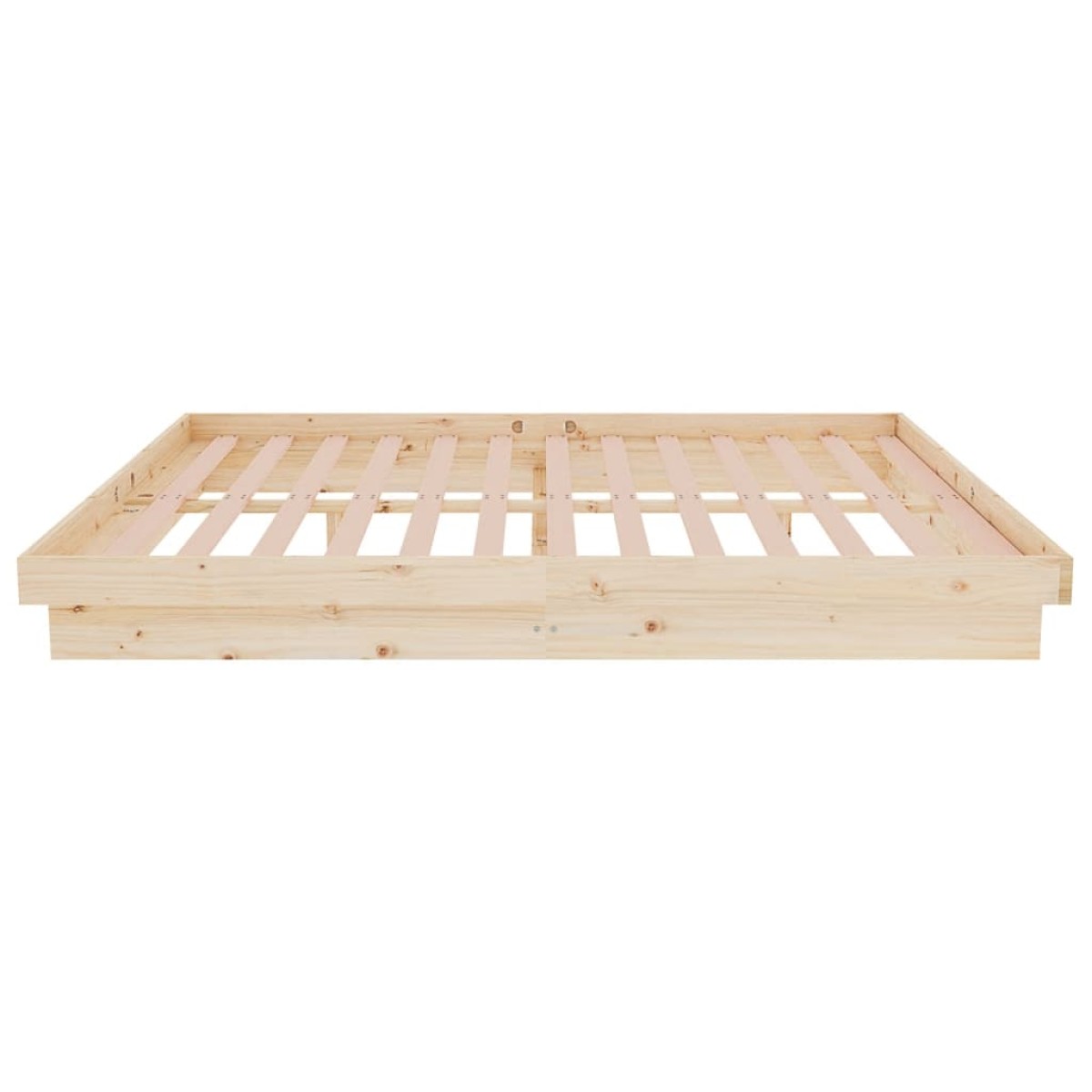 vidaXL Πλαίσιο Κρεβατιού 135 x 190 εκ. από Μασίφ Ξύλο Double