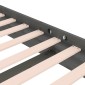 vidaXL Πλαίσιο Κρεβατιού Γκρι 140 x 190 εκ. από Μασίφ Ξύλο