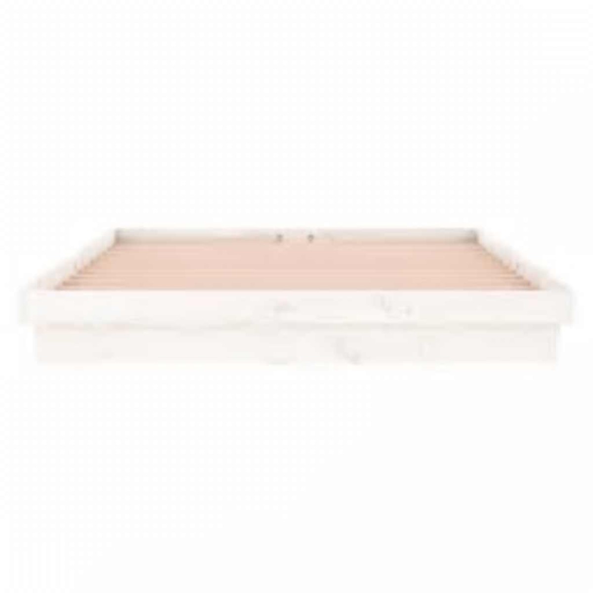 vidaXL Πλαίσιο Κρεβατιού με LED Λευκό 160 x 200 εκ. από Μασίφ Ξύλο