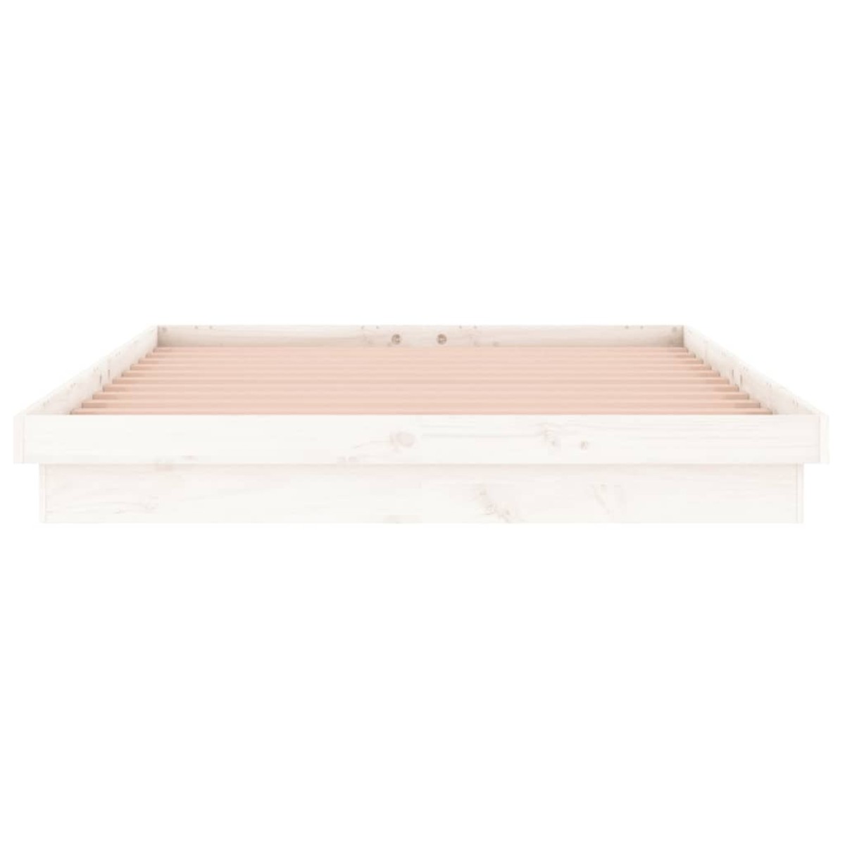 vidaXL Πλαίσιο Κρεβατιού LED Λευκό 180x200 εκ. Super King Size Ξύλο