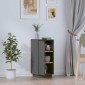 vidaXL Μπουφές Γκρι 34 x 40 x 75 εκ. από Μασίφ Ξύλο Πεύκου
