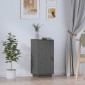 vidaXL Μπουφές Γκρι 34 x 40 x 75 εκ. από Μασίφ Ξύλο Πεύκου