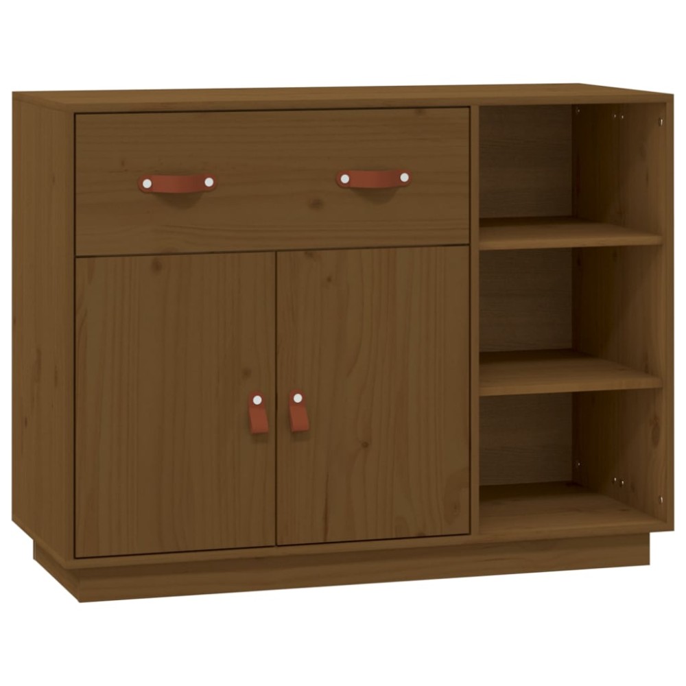 vidaXL Ντουλάπι Καφέ Μελί 98,5x40x75 εκ. από Μασίφ Ξύλο Πεύκου