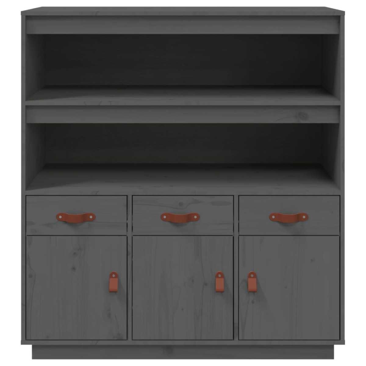 vidaXL Ντουλάπι Γκρι 100 x 40 x 108,5 εκ. από Μασίφ Ξύλο Πεύκου