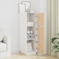 vidaXL Ντουλάπι Ψηλό Λευκό 34 x 40 x 108,5 εκ. από Μασίφ Ξύλο Πεύκου