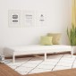 vidaXL Καναπές Κρεβάτι Λευκός 90 x 200 εκ. από Μασίφ Ξύλο Πεύκου