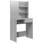 vidaXL Μπουντουάρ με Καθρέφτη Γκρι Sonoma 74,5x40x141 εκ.