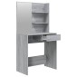 vidaXL Μπουντουάρ με Καθρέφτη Γκρι Sonoma 74,5x40x141 εκ.