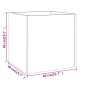 vidaXL Ζαρντινιέρα Καφέ δρυς 40 x 40 x 40 εκ. από Επεξεργασμένο Ξύλο