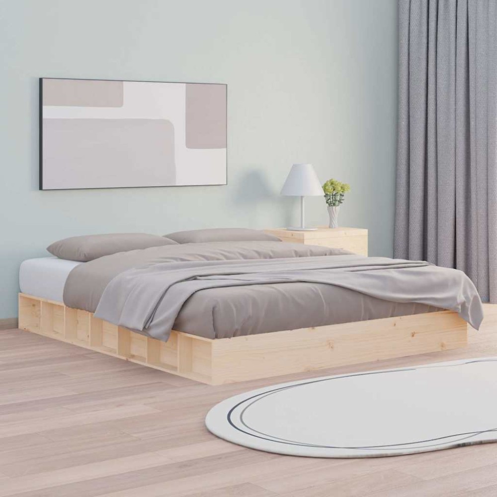 vidaXL Πλαίσιο Κρεβατιού 180 x 200 εκ. Μασίφ Ξύλο Super King Size