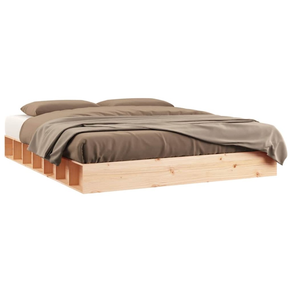 vidaXL Πλαίσιο Κρεβατιού 150 x 200 εκ. Μασίφ Ξύλο King Size