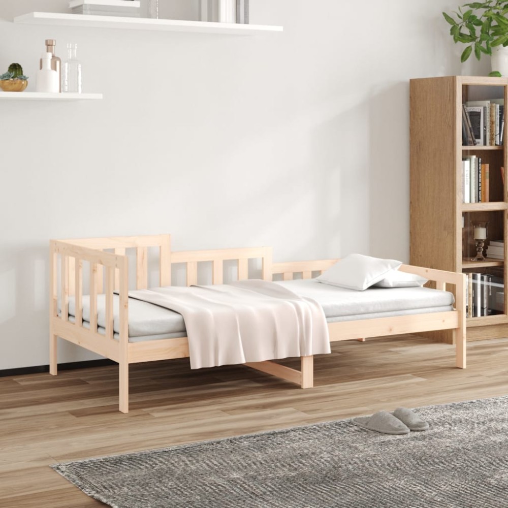 vidaXL Καναπές Κρεβάτι Χωρίς Στρώμα 90x190 εκ. Μασίφ Ξύλο Πεύκου
