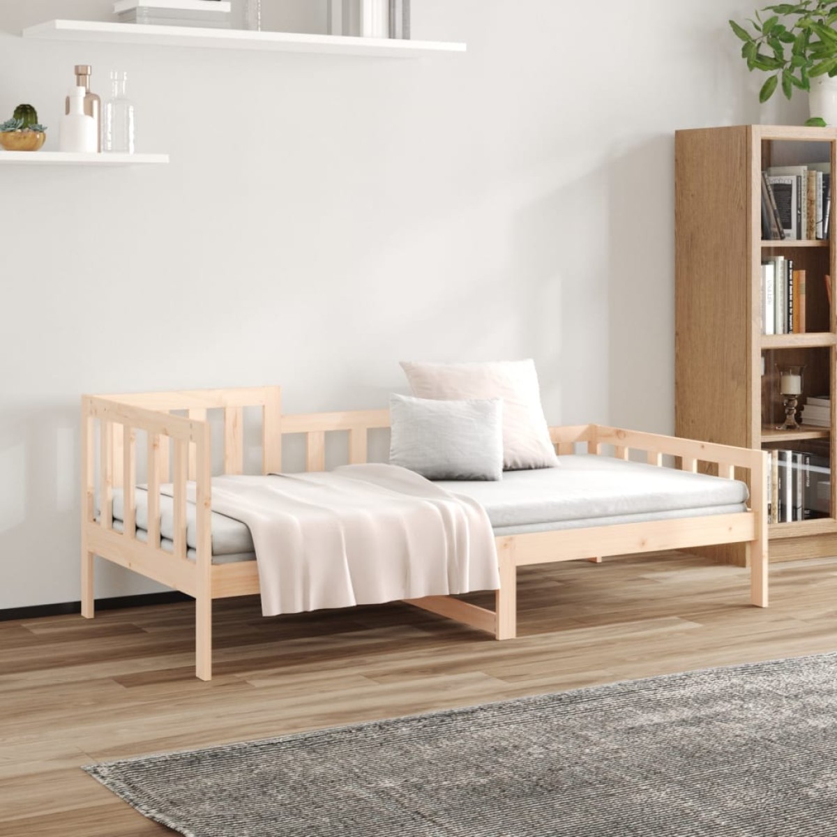 vidaXL Καναπές Κρεβάτι 90 x 190 εκ. από Μασίφ Ξύλο Πεύκου