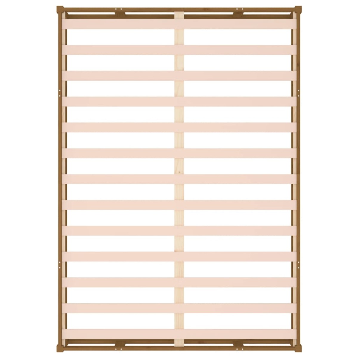 vidaXL Σκελετός κρεβατιού Honey Brown 150x200 cm King Size Μασίφ Ξύλο
