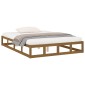 vidaXL Πλαίσιο Κρεβατιού Μελί 120x190 εκ. Μασίφ Ξύλο Small Double