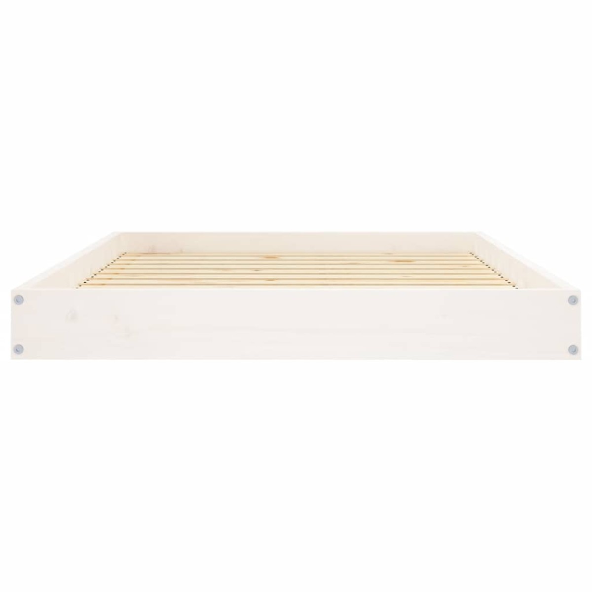 vidaXL Κρεβάτι Σκύλου Λευκό 101,5 x 74 x 9 εκ. από Μασίφ Ξύλο Πεύκου