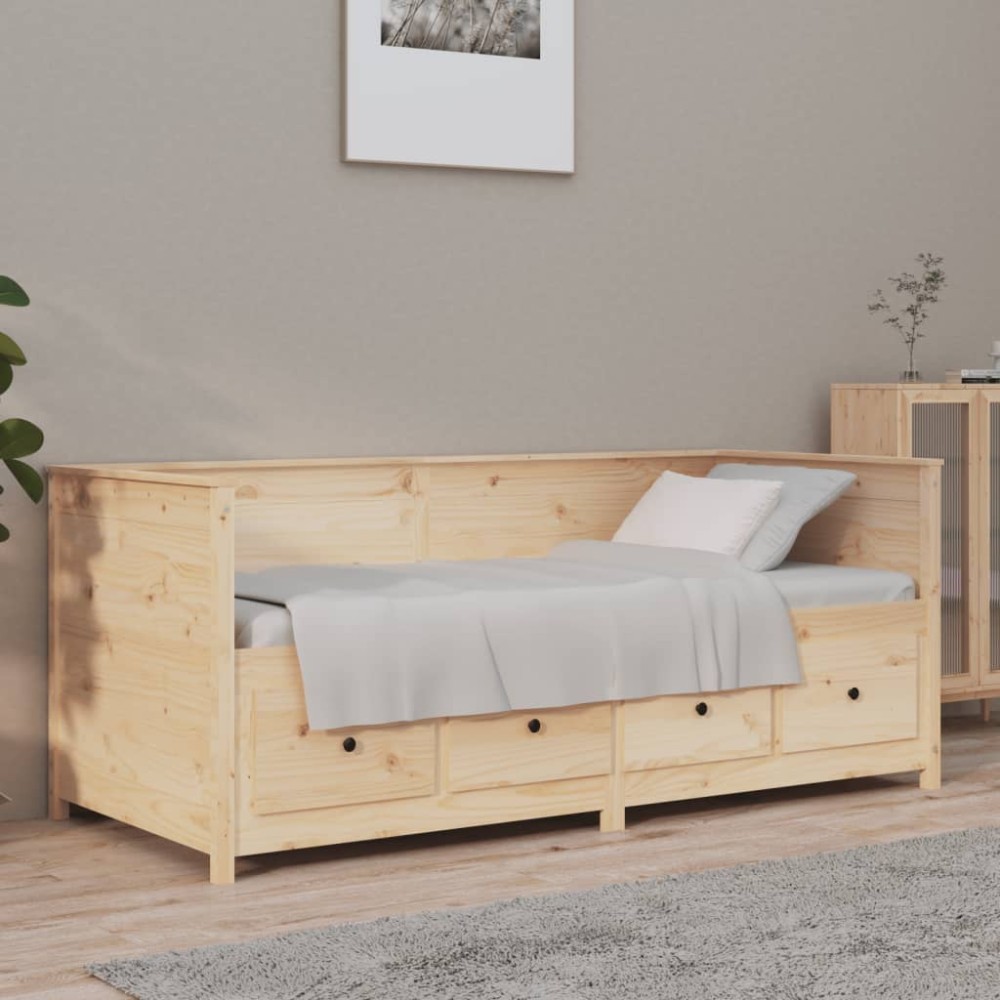 vidaXL Κρεβάτι ημέρας χωρίς στρώμα 75x190 cm Στερεό ξύλο πεύκο