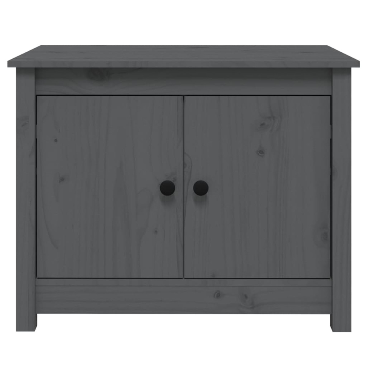 vidaXL Τραπεζάκι Σαλονιού Γκρι 71x49x55 εκ. από Μασίφ Ξύλο Πεύκου