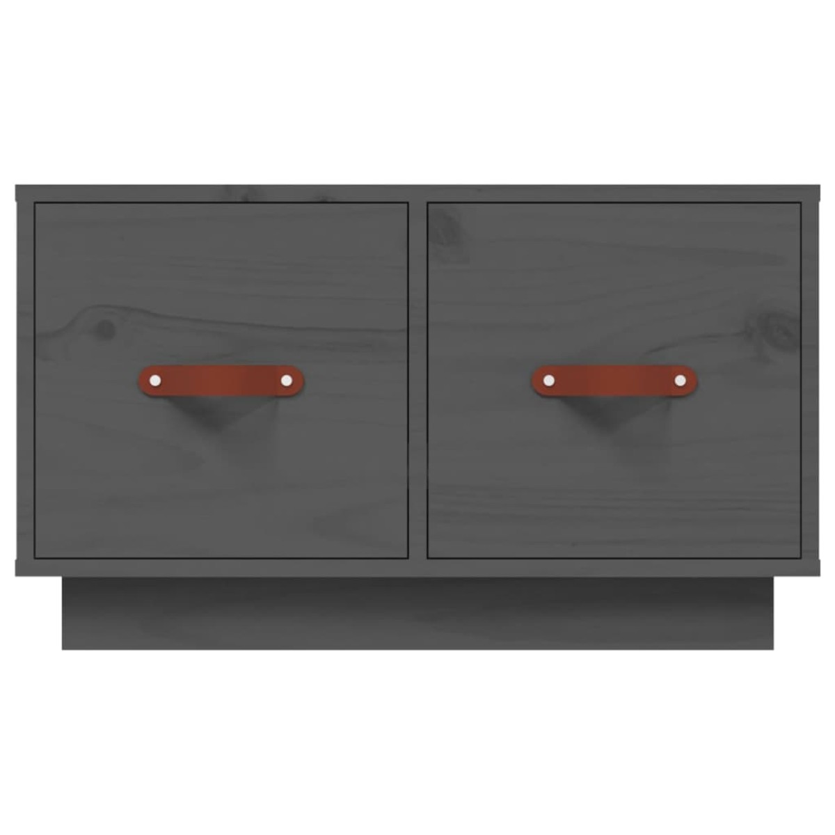 vidaXL Τραπεζάκι Σαλονιού Γκρι 60x53x35 εκ. από Μασίφ Ξύλο Πεύκου