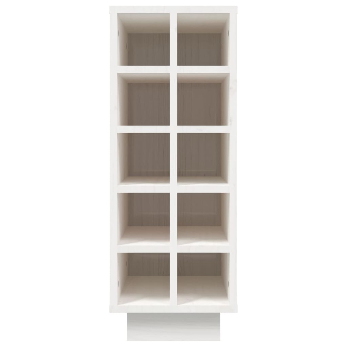 vidaXL Κάβα Κρασιών Λευκή 23 x 34 x 61 εκ. από Μασίφ Ξύλο Πεύκου