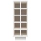 vidaXL Κάβα Κρασιών Λευκή 23 x 34 x 61 εκ. από Μασίφ Ξύλο Πεύκου