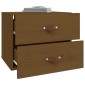 vidaXL Κομοδίνo Επιτοίχιo Καφέ Μελί 50 x 36 x 40 εκ.