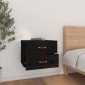 vidaXL Κομοδίνα Επιτοίχια 2 τεμ. Μαύρα 50x36x40 εκ.