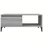 vidaXL Τραπεζάκι Σαλονιού Γκρι Sonoma 90x50x36,5εκ. Επεξεργασμένο Ξύλο