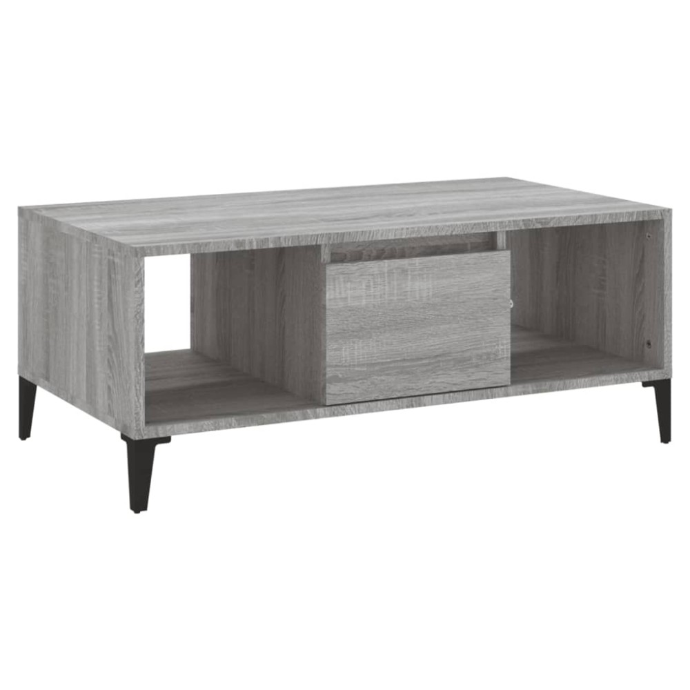 vidaXL Τραπεζάκι Σαλονιού Γκρι Sonoma 90x50x36,5εκ. Επεξεργασμένο Ξύλο