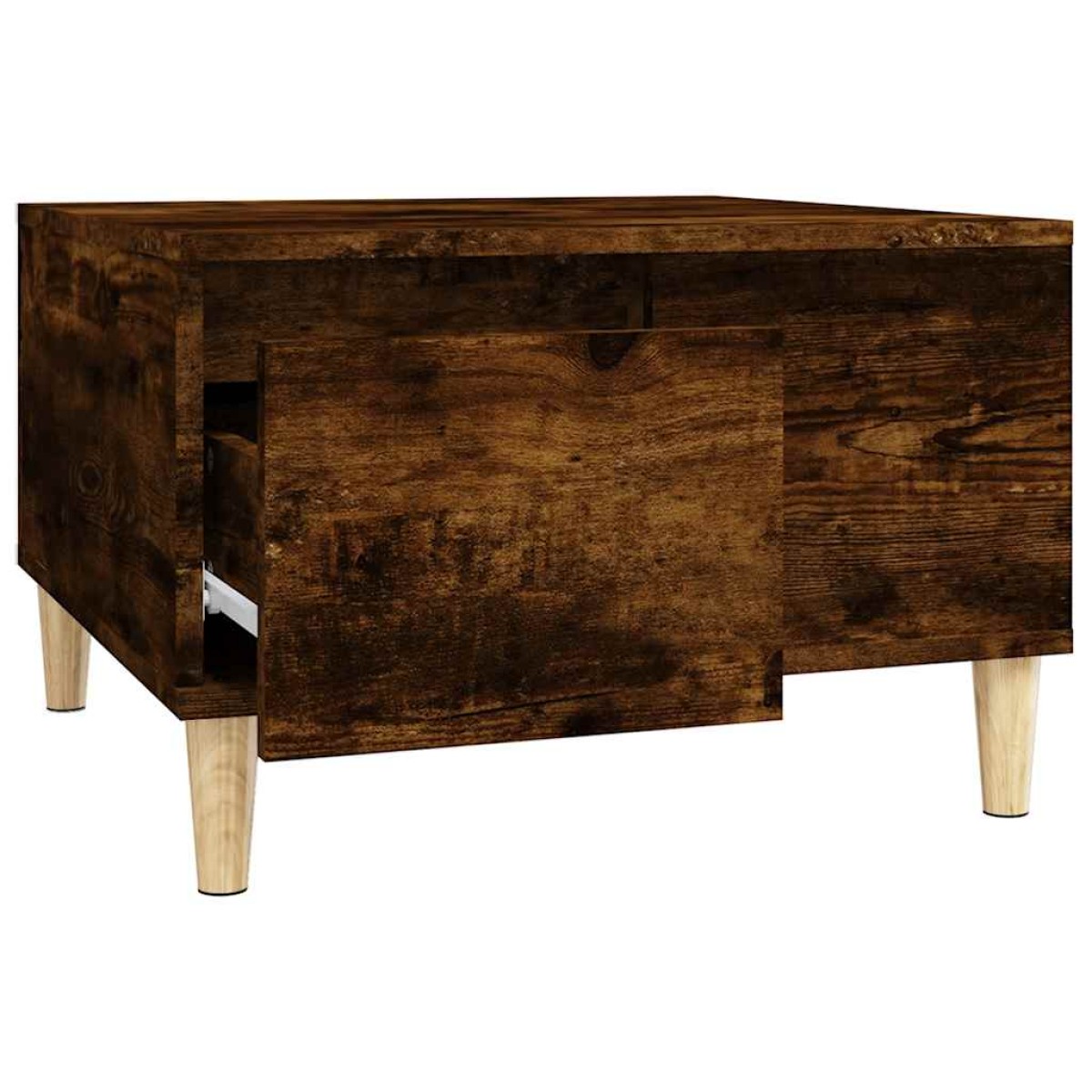 vidaXL Τραπεζάκι Σαλονιού Καπνιστή Δρυς 55x55x36,5εκ. Επεξεργασμ. Ξύλο