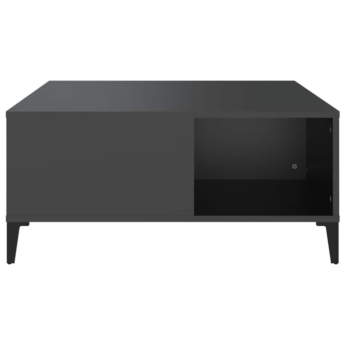 vidaXL Τραπεζάκι Σαλονιού Μαύρο 80 x 80 x 36,5 εκ. Επεξεργασμένο Ξύλο