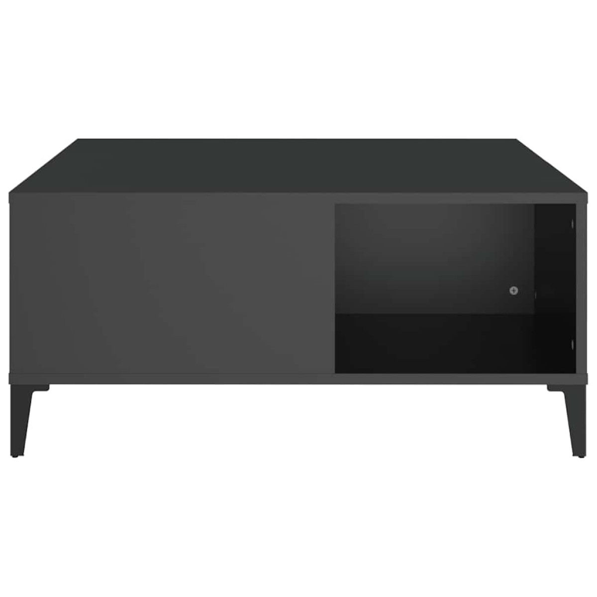 vidaXL Τραπεζάκι Σαλονιού Μαύρο 80 x 80 x 36,5 εκ. Επεξεργασμένο Ξύλο