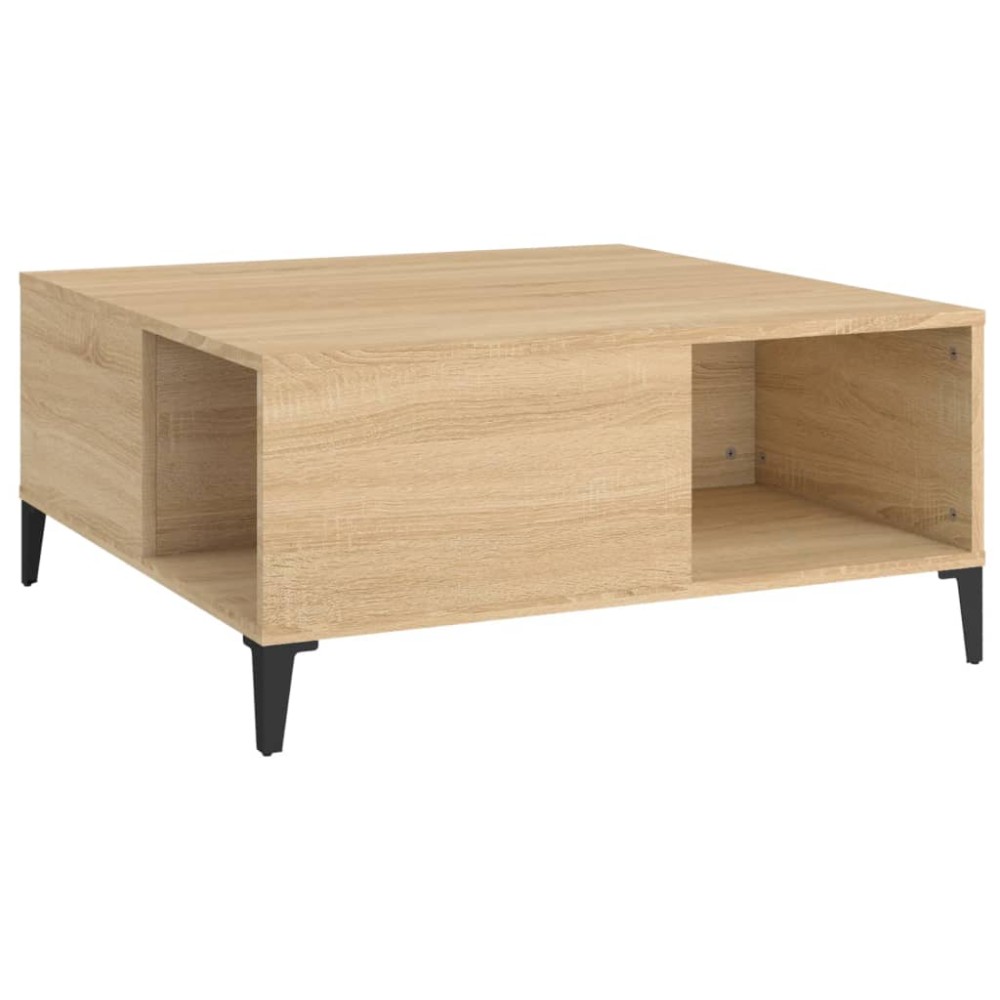 vidaXL Τραπεζάκι Σαλονιού Sonoma Δρυς 80x80x36,5 εκ. Επεξεργασμ. Ξύλο