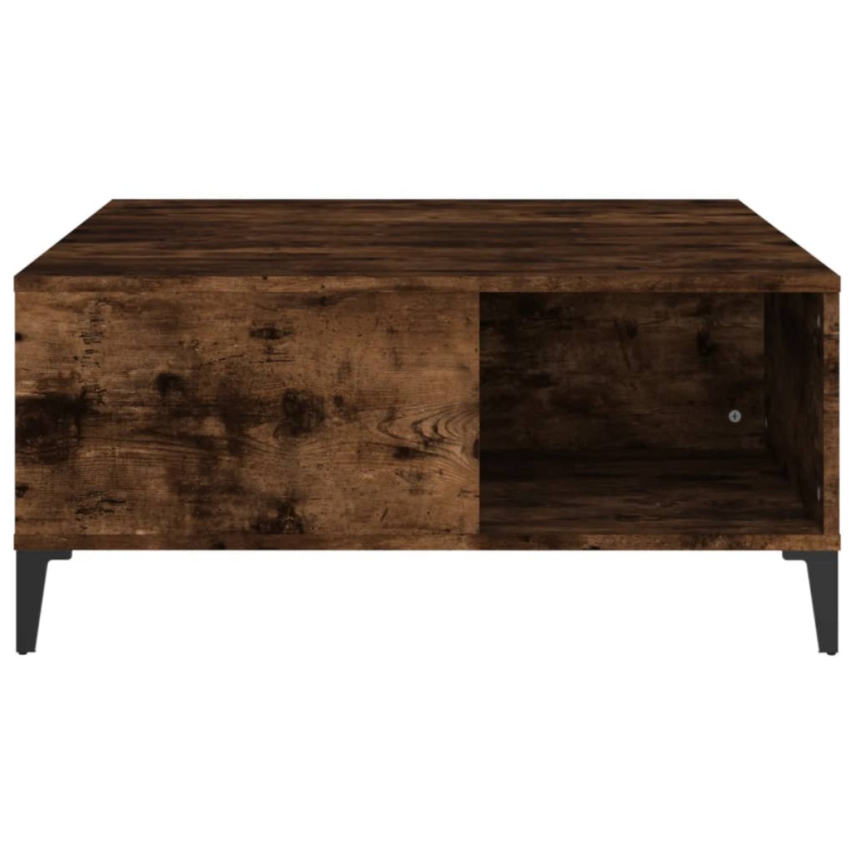 vidaXL Τραπεζάκι Σαλονιού Καπνιστή Δρυς 80x80x36,5εκ. Επεξεργασμ. Ξύλο