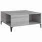 vidaXL Τραπεζάκι Σαλονιού Γκρι Sonoma 80x80x36,5εκ. Επεξεργασμένο Ξύλο
