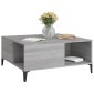 vidaXL Τραπεζάκι Σαλονιού Γκρι Sonoma 80x80x36,5εκ. Επεξεργασμένο Ξύλο