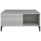 vidaXL Τραπεζάκι Σαλονιού Γκρι Sonoma 80x80x36,5εκ. Επεξεργασμένο Ξύλο