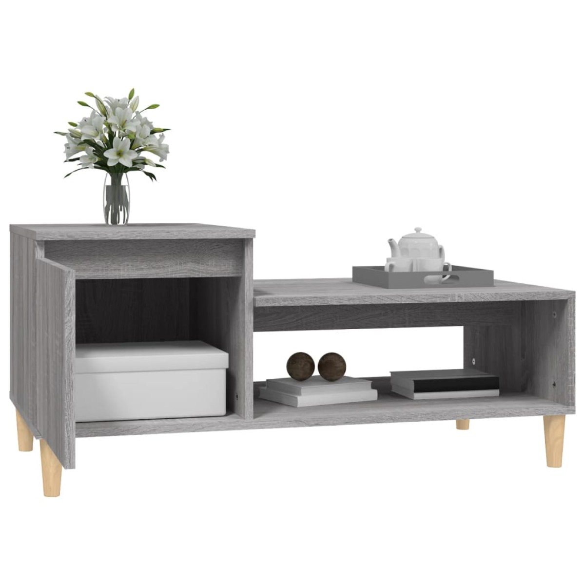 vidaXL Τραπεζάκι Σαλονιού Γκρι Sonoma 100x50x45 εκ. Επεξεργασμένο Ξύλο