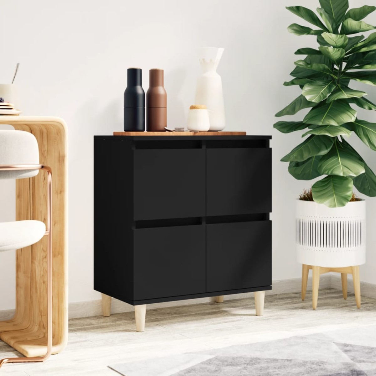 vidaXL Ντουλάπι Μαύρο 60x35x70 εκ. από Επεξεργασμένο Ξύλο