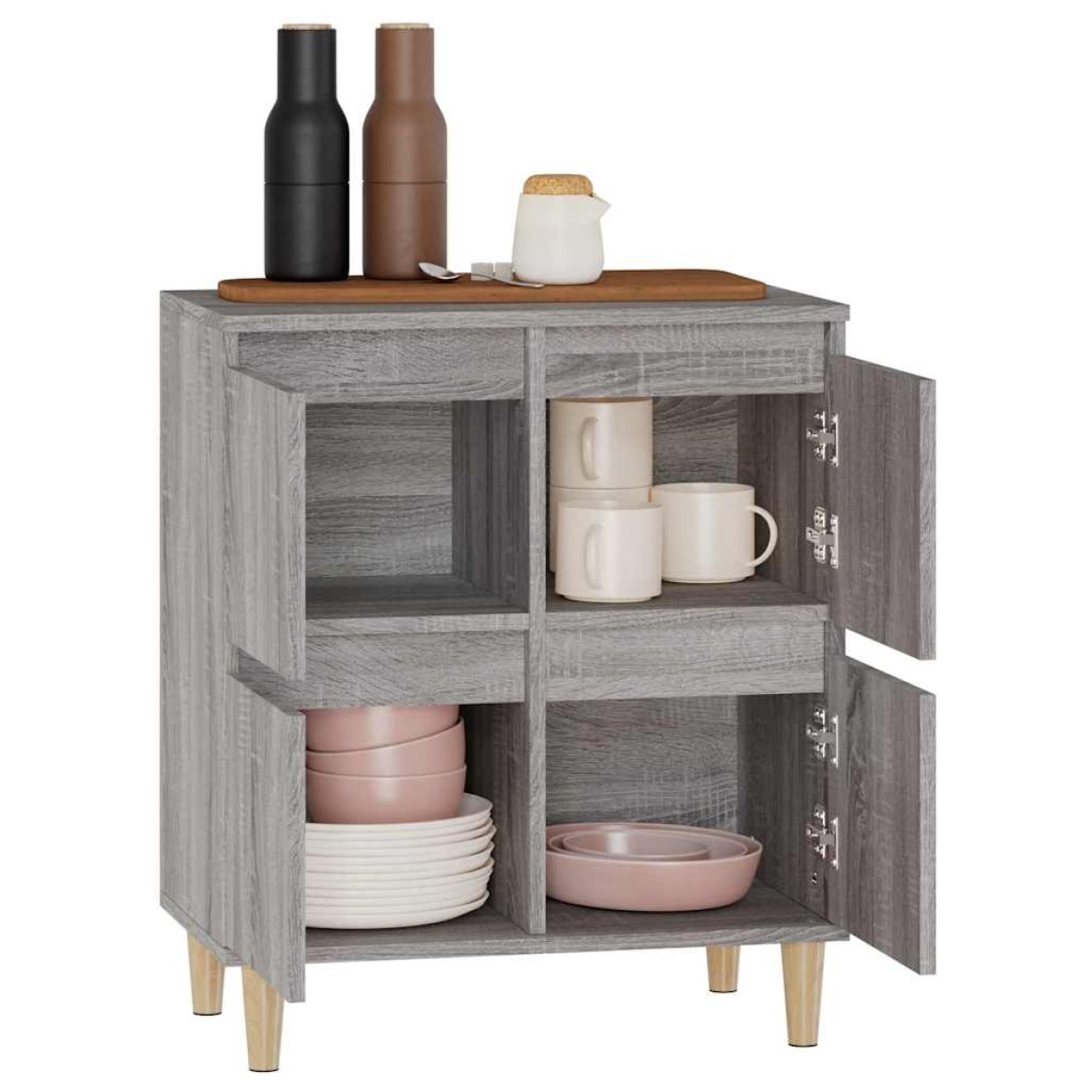 vidaXL Ντουλάπι Γκρι Sonoma 60x35x70 εκ. από Επεξεργασμένο Ξύλο