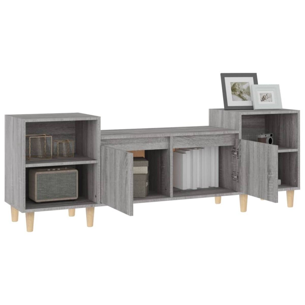 vidaXL Έπιπλο Τηλεόρασης Γκρι Sonoma 160x35x55 εκ. από Επεξεργ. Ξύλο