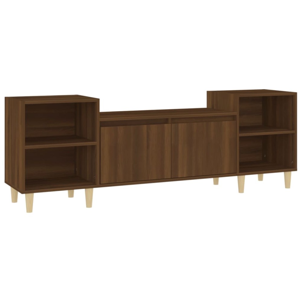vidaXL Έπιπλο Τηλεόρασης Καφέ Δρυς 160x35x55 εκ. Επεξεργασμένο Ξύλο