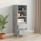 vidaXL Ντουλάπι Γκρι Σκυρ. 40x36x110 εκ. από Επεξεργασμένο Ξύλο