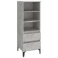 vidaXL Ντουλάπι Γκρι Σκυρ. 40x36x110 εκ. από Επεξεργασμένο Ξύλο