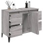 vidaXL Ντουλάπι Νιπτήρα Γκρι Sonoma 80 x 33 x 60εκ. Επεξεργασμένο Ξύλο