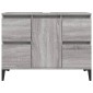 vidaXL Ντουλάπι Νιπτήρα Γκρι Sonoma 80 x 33 x 60εκ. Επεξεργασμένο Ξύλο