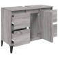 vidaXL Ντουλάπι Νιπτήρα Γκρι Sonoma 80 x 33 x 60εκ. Επεξεργασμένο Ξύλο