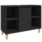 vidaXL Ντουλάπι Νιπτήρα Μαύρο 80 x 33 x 60 εκ. Επεξεργασμένο Ξύλο